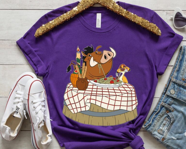 Timon Pumbaa & Lady And The Tramp Disney Shirt, Lion King Crossover T-shirt for Family Vacation 2025