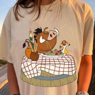 Timon Pumbaa & Lady And The Tramp Disney Shirt, Lion King Crossover T-shirt for Family Vacation 2025