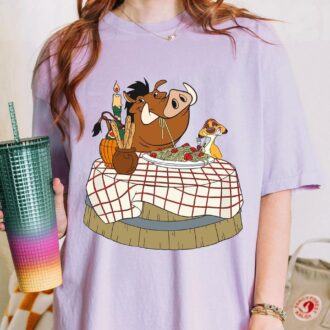 Timon Pumbaa & Lady And The Tramp Disney Shirt, Lion King Crossover T-shirt for Family Vacation 2025