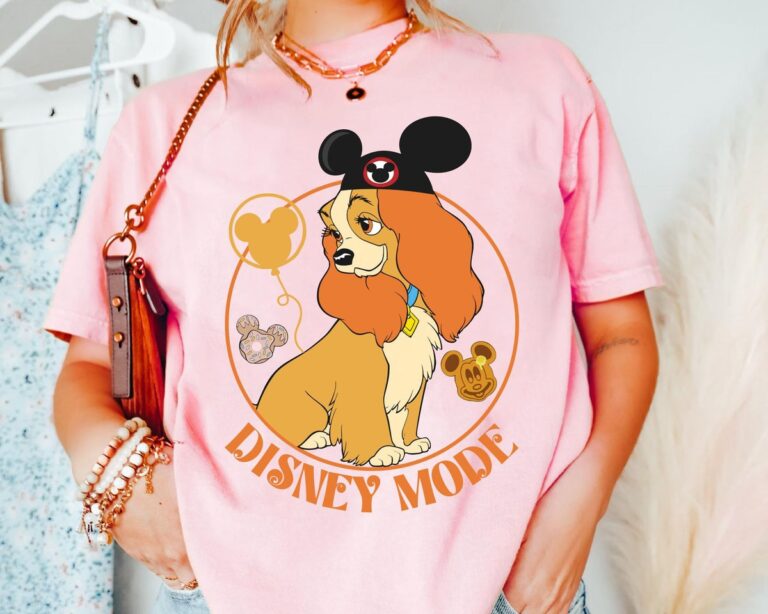Vintage Lady Dog Mickey Balloons Shirt, Disney Lady and the Tramp T-shirt for Family Trip & Birthday Gift