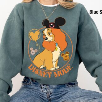 Vintage Lady Dog Mickey Balloons Shirt, Disney Lady and the Tramp T-shirt for Family Trip & Birthday Gift