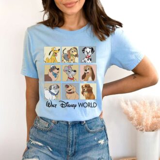 Walt Disney World Dogs Shirt – Pluto, Slinky, Yana & Tramp Tee, Disney Dog Characters