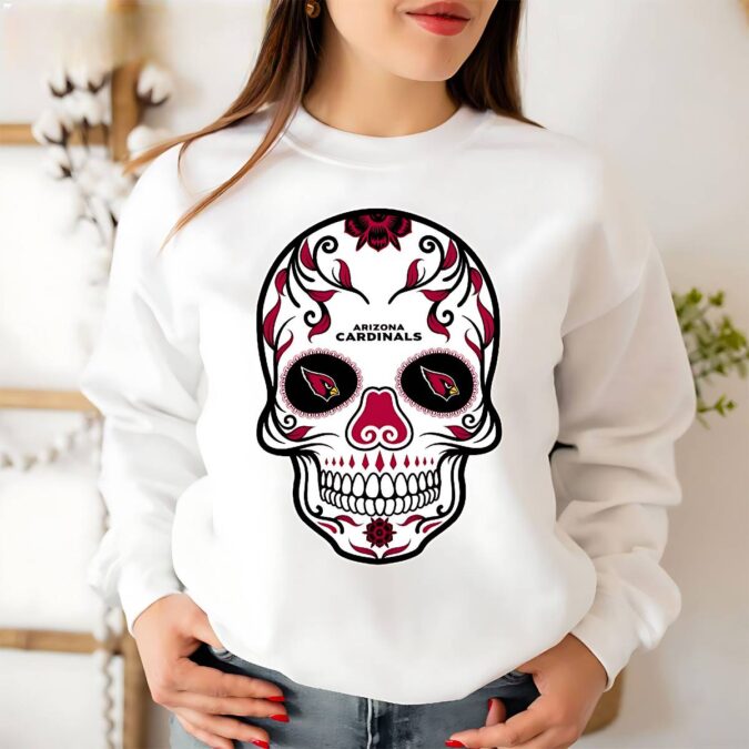 Arizona Cardinals Skull Art T-Shirt