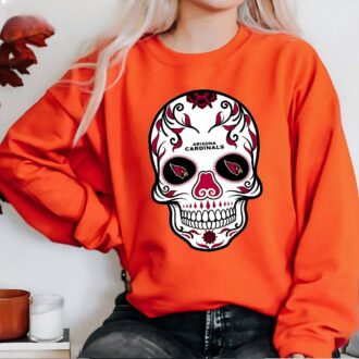 Arizona Cardinals Skull Art T-Shirt