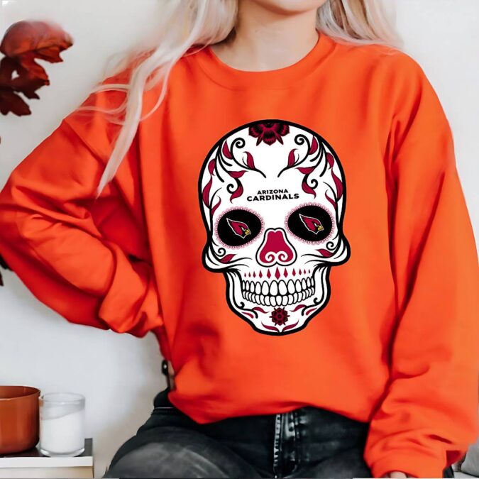 Arizona Cardinals Skull Art T-Shirt