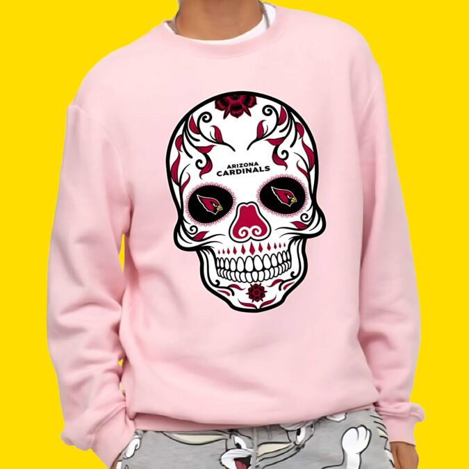 Arizona Cardinals Skull Art T-Shirt