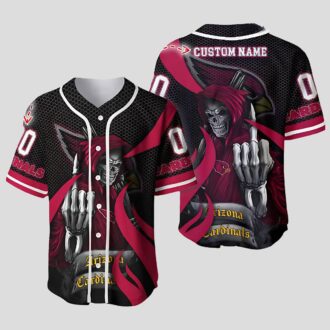 Men's Arizona Cardinals Grim Reaper Graphic Baseball Jersey