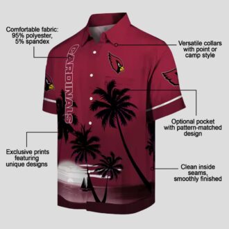 Arizona Cardinals Beach Sunset Hawaiian Shirt for Summer, NFL Team Apparel