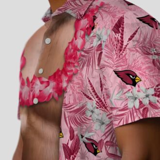 Arizona Cardinals Chest Illusion Funny Red Hawaiian Shirt, Men's Summer Shirts