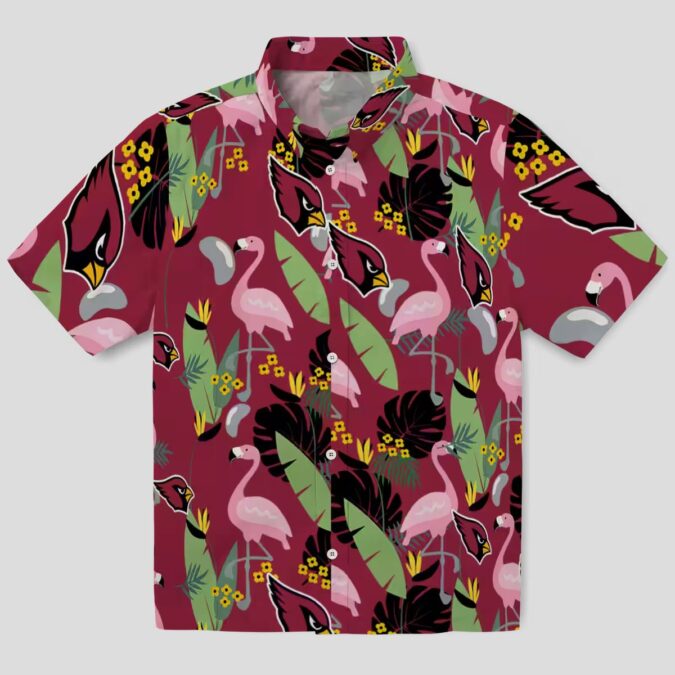 Arizona Cardinals Flamingo Leaf Red Hawaiian Shirt for Men & Women