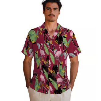 Arizona Cardinals Flamingo Leaf Red Hawaiian Shirt for Men & Women