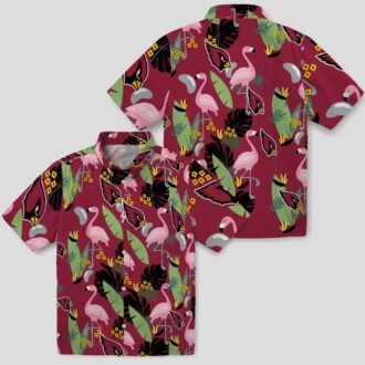 Arizona Cardinals Flamingo Leaf Red Hawaiian Shirt for Men & Women