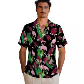 Funny Arizona Cardinals Hawaiian Shirt - Tropical Flamingo Design