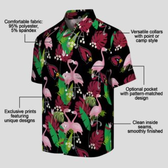 Funny Arizona Cardinals Hawaiian Shirt - Tropical Flamingo Design