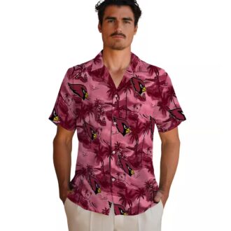 Men's Arizona Cardinals Red Hawaiian Shirt - Coastal Palms