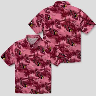 Men's Arizona Cardinals Red Hawaiian Shirt - Coastal Palms