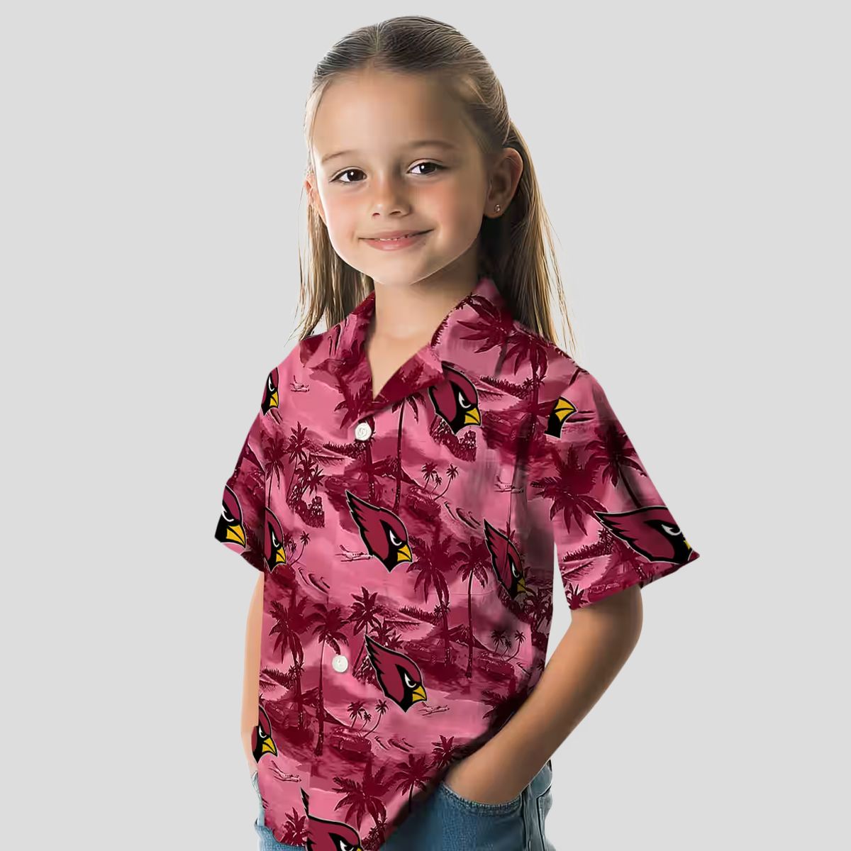 Men's Arizona Cardinals Red Hawaiian Shirt - Coastal Palms