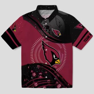 Red & Black Football Hawaiian Shirt for Arizona Cardinals Fans