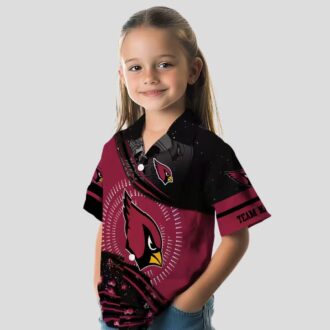 Red & Black Football Hawaiian Shirt for Arizona Cardinals Fans