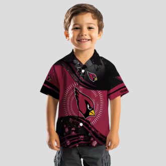Red & Black Football Hawaiian Shirt for Arizona Cardinals Fans