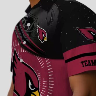 Red & Black Football Hawaiian Shirt for Arizona Cardinals Fans