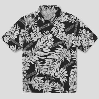 Arizona Cardinals Black Hawaiian Shirt for Summer - Monstera Leaf Pattern