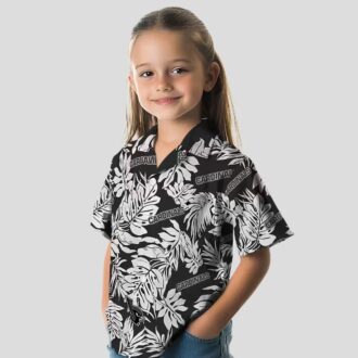 Arizona Cardinals Black Hawaiian Shirt for Summer - Monstera Leaf Pattern