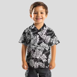 Arizona Cardinals Black Hawaiian Shirt for Summer - Monstera Leaf Pattern