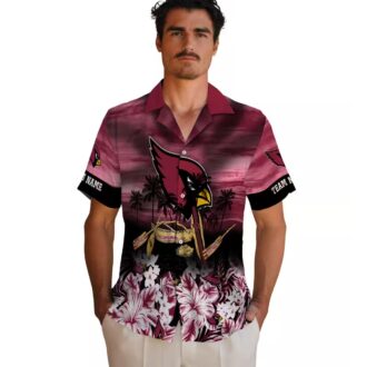 Arizona Cardinals Hawaiian Shirt - Tropical Red Canoe Beach Shirt for Summer Vacation