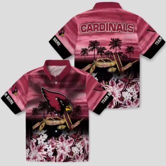 Arizona Cardinals Hawaiian Shirt - Tropical Red Canoe Beach Shirt for Summer Vacation