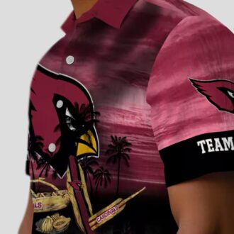 Arizona Cardinals Hawaiian Shirt - Tropical Red Canoe Beach Shirt for Summer Vacation
