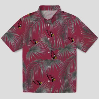 Arizona Cardinals Leafy Palms Red Hawaiian Shirt - Aloha Summer for Team Fans