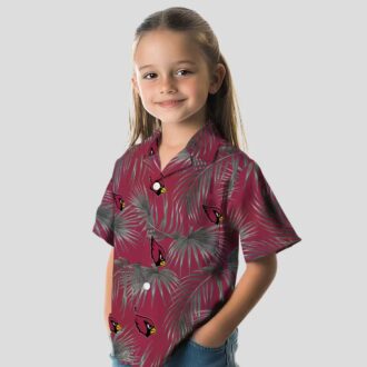 Arizona Cardinals Leafy Palms Red Hawaiian Shirt - Aloha Summer for Team Fans