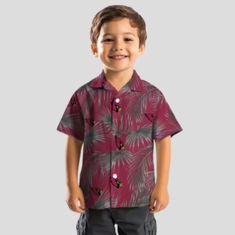 Arizona Cardinals Leafy Palms Red Hawaiian Shirt - Aloha Summer for Team Fans