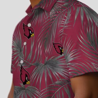 Arizona Cardinals Leafy Palms Red Hawaiian Shirt - Aloha Summer for Team Fans