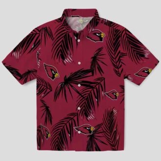 Arizona Cardinals NFL Red Hawaiian Shirt with Palm Leaf, Men's Summer Shirts