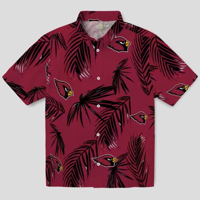 Arizona Cardinals NFL Red Hawaiian Shirt with Palm Leaf, Men's Summer Shirts