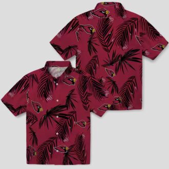 Arizona Cardinals NFL Red Hawaiian Shirt with Palm Leaf, Men's Summer Shirts