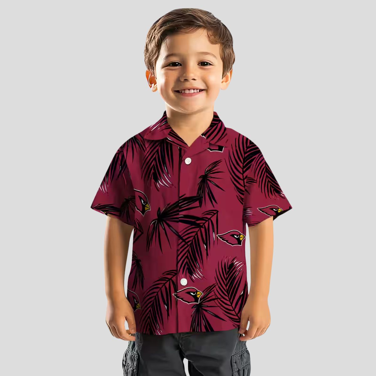Arizona Cardinals NFL Red Hawaiian Shirt with Palm Leaf, Men's Summer Shirts