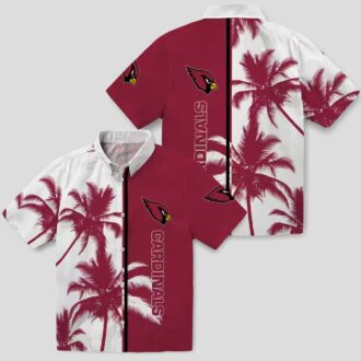 Arizona Cardinals Palm Trees Red White Hawaiian Shirt for Men & Women