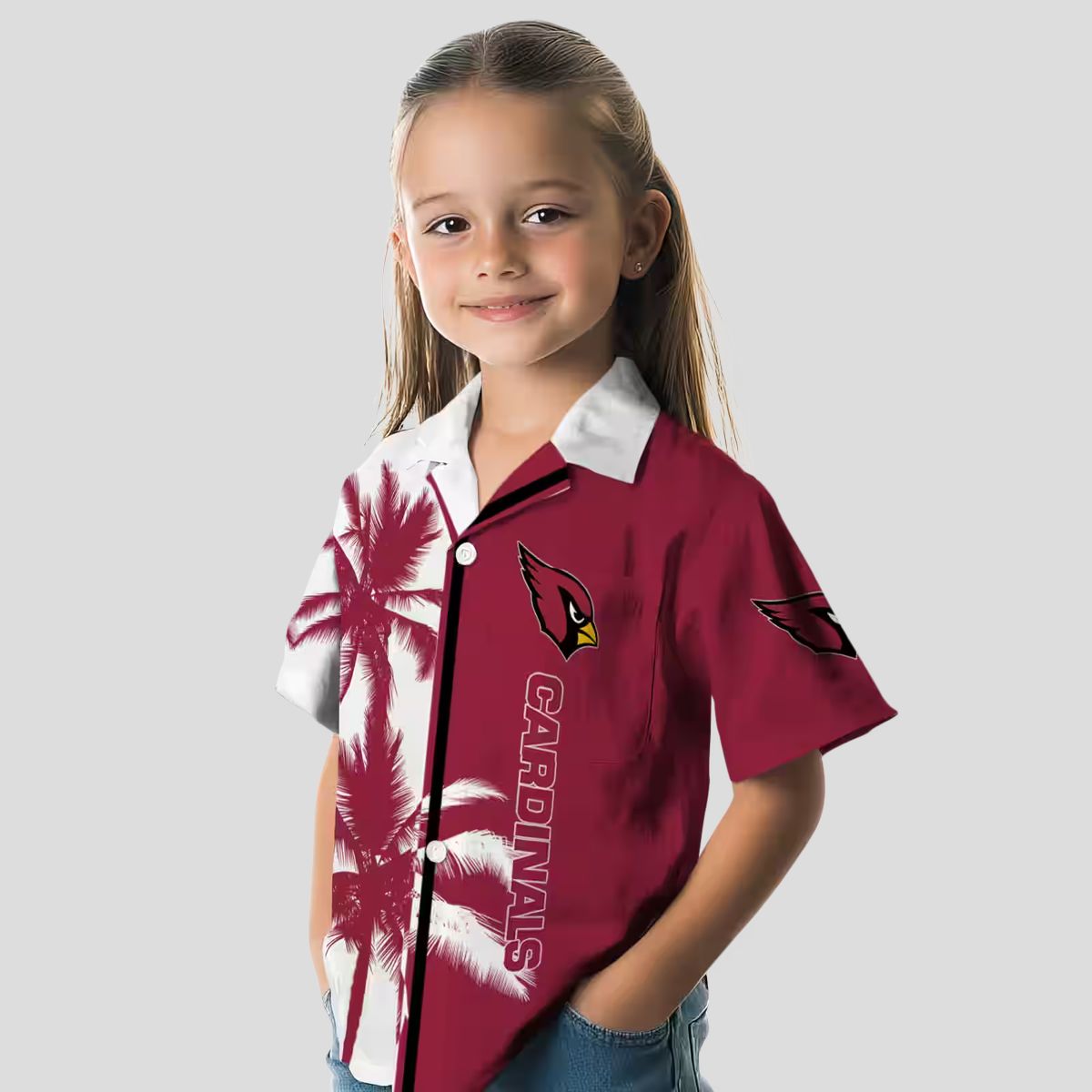 Arizona Cardinals Palm Trees Red White Hawaiian Shirt for Men & Women