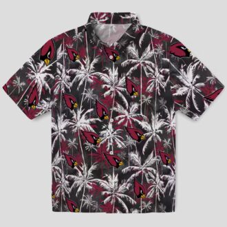 Arizona Cardinals Red Black Palm Tree Hawaiian Shirt for Men