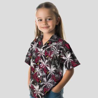 Arizona Cardinals Red Black Palm Tree Hawaiian Shirt for Men