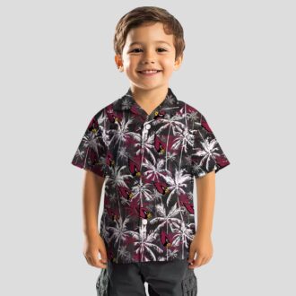 Arizona Cardinals Red Black Palm Tree Hawaiian Shirt for Men
