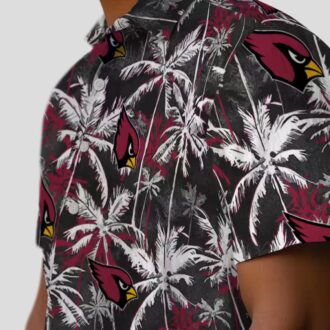 Arizona Cardinals Red Black Palm Tree Hawaiian Shirt for Men