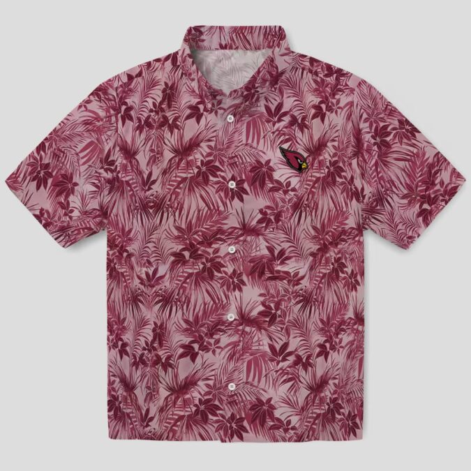 Arizona Cardinals Red Leafy Hawaiian Shirt for Men & Women