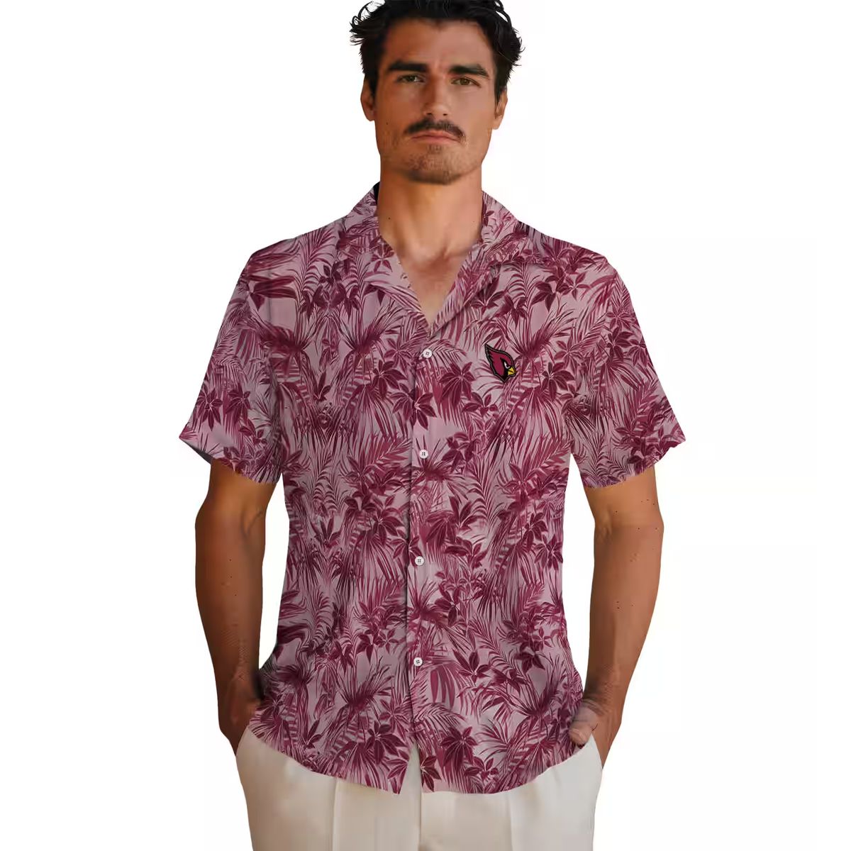 Arizona Cardinals Red Leafy Hawaiian Shirt for Men & Women