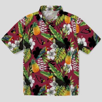 Arizona Cardinals Tropical Toucan Red Green Custom Aloha Hawaiian Shirt