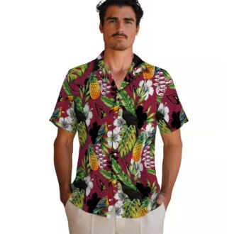 Arizona Cardinals Tropical Toucan Red Green Custom Aloha Hawaiian Shirt