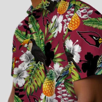 Arizona Cardinals Tropical Toucan Red Green Custom Aloha Hawaiian Shirt